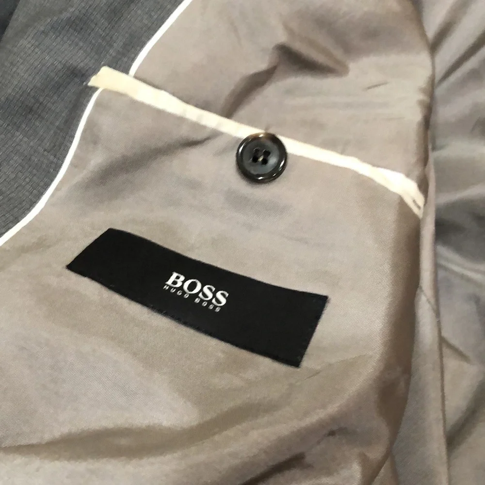 BOSS Hugo Boss The Jam Sharp Sports Coat Size 42L Gray Virgin Wool